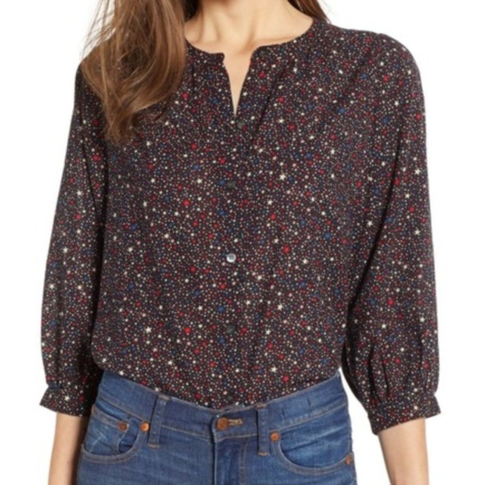 LAST CHANCE - Donating 5/25 Madewell Peasant Top in Starry Night XS - Picture 4 of 4